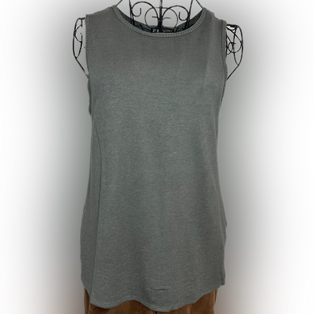 Zara Charcoal Gray Sleeveless Tank Top | NWOT | Size S